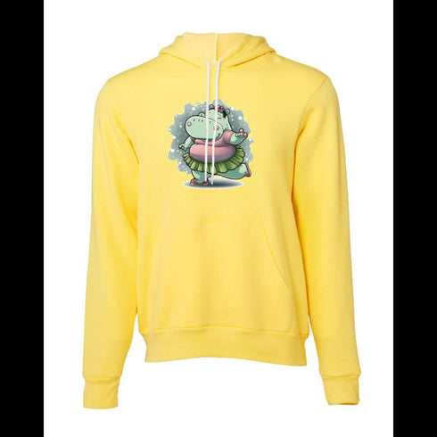 Cartoon Hippo Bella canvas hoodie 3719